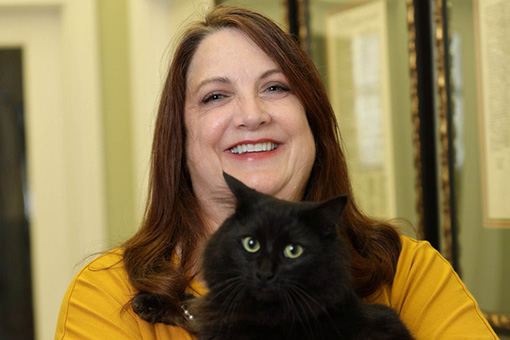 Divorce Lawyer in Brooksville FL Posing With Pet Cat